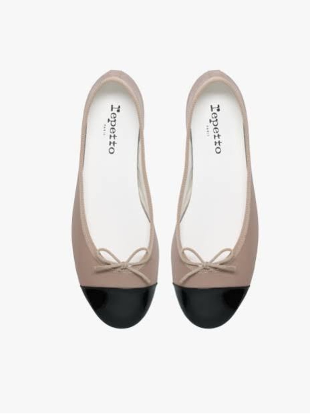 NWT Repetto Flora Light Pink Black Toe Ballet Flats EU 42 / US 10.5-11